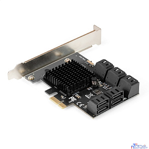 Exegate EX299524RUS Контроллер ExeGate EXE-510v2 (PCI-E x1, SATA3 6Gb/s, 10 int, ASMedia Chipset ASM106x+JMB575)