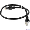 Патч-корд UTP Cablexpert PP6U-0.5M/BK кат.6, 0.5м, литой, многожильный (чёрный)