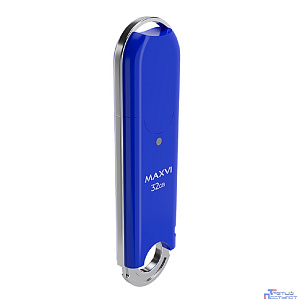 Maxvi USB Drive 32GB P2 blue, монолит с колпачком, ABS пластик, USB 2.0