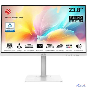 MSI Modern 23.8" MD2412PW белый {IPS 1920x1080 100Hz 5ms 16:9 300cd 178/178 HDMI 2x3W USB HAS Pivot} [9S6-3PA59H-096]