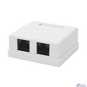 Gembird NA214 RJ-45 Розетка  кат.5e внешняя 2 порта, 110&Krone