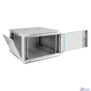 Exegate EX298600RUS Шкаф телекоммуникационный 19" настенный 6U ExeGate EC-WM-6U.600.G.GREY (19”, 6U, 600x600x370mm (ШхГхВ), передняя дверь закаленное стекло, съемные боковые панели, пыле- и влагозащит