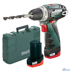Metabo PowerMaxx BS Безударная дрель-шуруповерт [600080500] { 12В 2х2.0,LC40,патр.,кейс, вес 0.8 кг }