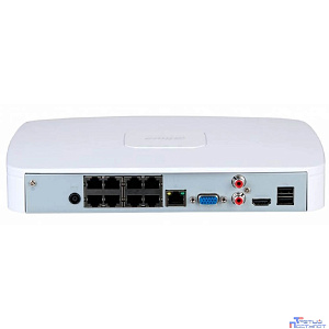 DAHUA DHI-NVR4108-8P-4KS3 8-канальный IP-видеорегистратор с PoE, 4K и H.265+, входящий поток до 160Мбит/с, видеоаналитика, 1 SATA III до 20Тбайт