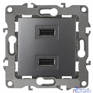 Эра Б0027497 12-4110-12 Устройство зарядное USB, 5В-2100мА, Эра12, графит