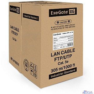 Exegate EX281820RUS Кабель Exegate  UTP4-C5e-CU-S24-IN-LSZH-OR-305 UTP 4 пары кат.5e медь, 24AWG, LSZH, бухта 305м, оранжевый