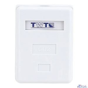 Розетка Lanmaster TWT-SM1-45/S6-WH настен.RJ45 кат.6 STP бел. (упак.:1шт)