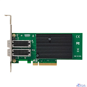 Exegate EX299015RUS Сетевой адаптер ExeGate EXE-X710-2SFP+ (PCI-E x8 v.3, порты 2x SFP+, Dual 10Gb/s, Server NIC Chipset Intel FTXL710)