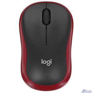 Мышь Wireless Logitech M185 черная/красная, оптическая, 1000dpi, 2.4 GHz/USB-ресивер (910-002633)