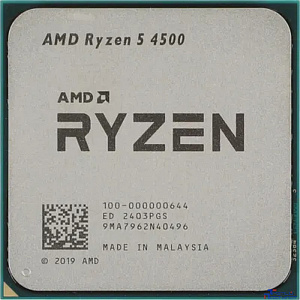 CPU AMD Ryzen 5 4500 OEM (100-000000644) {3,60GHz, Turbo 4,10GHz, Without Graphics, L3 8Mb, TDP 65W, AM4}