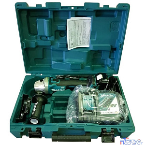 Makita DGA504RF Машина шлифовальная угловая аккумуляторная [DGA504RF] {18В,1х3Ач,Li-ion,8500об\м,2.5кг,чем,пл пуск,anti-restart}