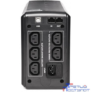 PowerCom Smart King Pro+ SPT-500-II ИБП {Line-Interactive, 500 ВА / 400 Вт, Tower,3 xC13 с резервным питанием и 2 xC13 с фильтрацией, USB, USB} (1154030)