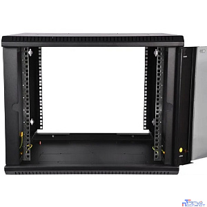 ЦМО Шкаф телекоммуникационный настенный разборный 18U (600 x 650) дверь стекло, цвет черный (ШРН-Э-18.650-9005) (1коробка)