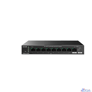 Tenda TEG2210P-8-120W Коммутатор управляемый PoE, 10 портов, 9x1 Гбит/с, SFP 1x1 Гбит/с, PoE 8x 30Вт (до 110 Вт)