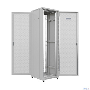 NTSS Шкаф напольный универсальный серверный NTSS R 32U 600х600мм, 4 профиля 19, двери перфорированная и перфорированная, боковые стенки съемные, регулируемые опоры, разобранный, серый RAL 7035 NTSS-R3