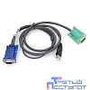 ATEN 2L-5201U Кабель KVM USB(тип А Male)+HDB15(Male) <-> SPHD15(Male) 1,2м., черный.