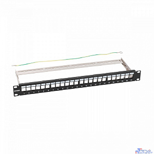 NTSS Наборная патч-панель NTSS PREMIUM для 24 разъемов типа Keystone UTP/FTP NTSS-RP-PM-1U-24-KJ-R
