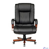 Кресло руководителя Бюрократ T-9925WALNUT/BLACK черный кожа крестовина дерево (1215691)