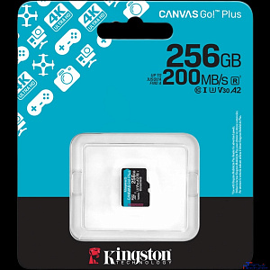 Micro SecureDigital 256GB Kingston SDCG4/256GBSP Canvas Go! Plus V10 A2 w/o adapter