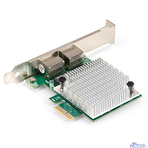 Exegate EX296210RUS Сетевой адаптер ExeGate EXE-562 (PCI-E x1 v2.0, 2xRJ45, UTP 10/100/1000Mbps, Realtek Chipset RTL8111F)