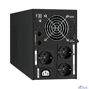 Exegate EX295983RUS ИБП (инвертор, синус, для котла) ExeGate SineTower SN-2000.LCD.AVR.3SH.1C13.RJ.USB <2000VA/1600W, чистая синусоида, LCD дисплей, AVR, 3*Schuko+1*C13, RJ45/11, USB, линейно-интеракт