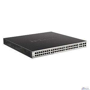 D-Link DGS-1210-52MP/F4A PROJ Настраиваемый L2 коммутатор с 48 портами 10/100/1000Base-T и 4 комбо-портами 100/1000Base-T/SFP (48 портов PoE 802.3af/at, PoE-бюджет 370 Вт)