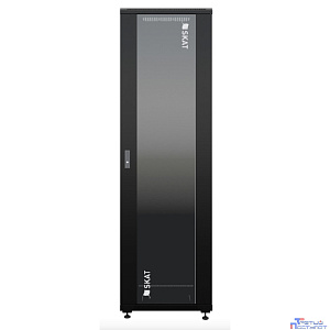 БАСТИОН SKAT TB-32R660GF-B Шкаф напольный универсальный серверный 32U 600х600мм, дверь стеклянная (4404) {1.5 года гарантия}