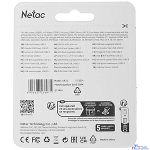 Netac USB Drive 16GB UA31 <NT03UA31N-016G-20PK>, USB2.0, розовая