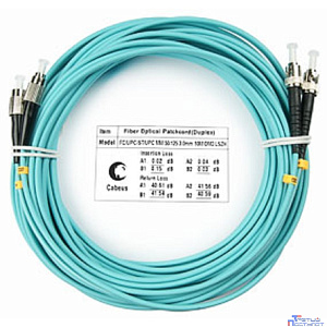 Cabeus FOP-50-FC-ST-10m Шнур оптический duplex FC-ST 50/125 mm OM3 10м LSZH