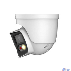 DAHUA DH-IPC-PDW3849P-A180-E2-AS-PV-0280B Уличная купольная IP-видеокамера DUO с ИИ и активным сдерживанием 2x 4Мп, 1/2.7” CMOS, моторизованный объектив 2.8мм, видеоаналитика, ИК 25м, LED 20м