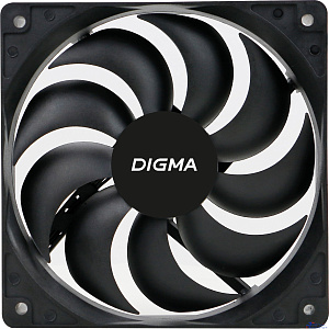 Вентилятор Digma DFAN-120-9 120мм черный 3-pin 4-pin (Molex)Ret