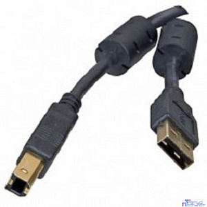 5bites UC5010-018A Проф. Кабель  USB2.0, AM/BM, зол.разъемы, ферр.кольца, 1.8м., черный
