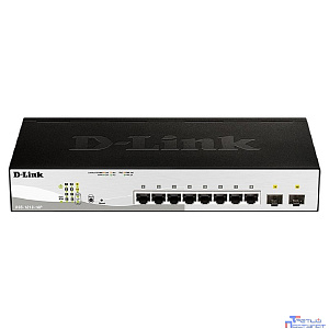 D-Link DGS-1210-10P/FL1A Управляемый L2 коммутатор с 8 портами 10/100/1000Base-T и 2 портами 1000Base-X SFP (8 портов PoE 802.3af/at, PoE бюджет 65 Вт)