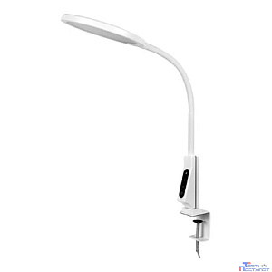 Camelion KD-837  C01 белый LED(Свет-к наст.,на струбц., 7Вт,230В,450лм,сенс.рег.ярк и цвет.темп,USB-5В,1А )