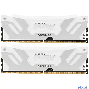 Память оперативная/ Kingston 32GB 6400MT/s DDR5 CL32 DIMM (Kit of 2) FURY Renegade RGB White XMP