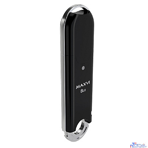 Maxvi USB Drive 8GB P2 black, монолит с колпачком, ABS пластик, USB 2.0
