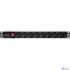 5bites PDU819P-08 Блок розеток  8S / PVC / SWITCH / 1U / 19"