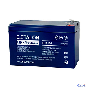 C.ETALON Аккумулятор CHR 12-9 (12 В 9 Ач,Нож F2 (Faston))