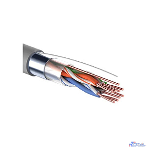 PROconnect (01-0152-100) Кабель витая пара F/UTP, CAT 5е, PVC, 4PR, 24AWG, INDOOR, SOLID, серый, 100м