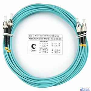 Cabeus FOP-50-FC-ST-5m Шнур оптический duplex FC-ST 50/125 mm OM3 5м LSZH