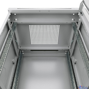 Cabeus SH-05C-12U60/60 Шкаф монтажный телекоммуникационный 19" напольный для распределительного и серверного оборудования 12U 600x600x730mm (ШхГхВ) передняя стеклянная и задняя сплошная металлическая