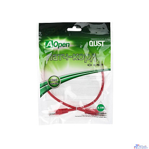 Aopen Патчкорд литой Aopen/Qust UTP кат.5е 0,5м красный <ANP511_0.5M_R>