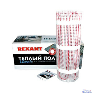 Rexant 51-0501-2 Тёплый пол (нагревательный мат) Classic RNX -0,5-75 (площадь 0,5 м2 (0,5 х 1,0 м)), 75 Вт двухжильный с экраном
