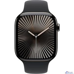 Apple Watch Series 10 46ММ, Jet Black Aluminium Case with Black Sport Band - S/M [MWWP3LW/A]