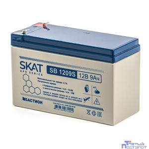 АКБ БАСТИОН SKAT SB 1209S AGM 12V  9Ач I зар.2,6 А, клеммы F2, гарантия 18 мес (8970)