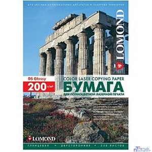 LOMOND 0310341  A4 200 г/м2 глянц/глянц для цв. лаз. печати, 250л