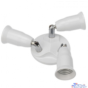 REXANT 11-8863 Разветвитель цокольный Е27-3хЕ27 (поворотный цоколь) белый