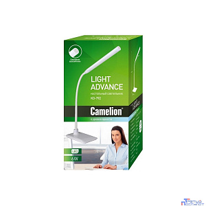 Camelion KD-792  C02 чёрный  LED (Свет-к настольн.,6 Вт,230В, сенсорн.вкл-е, 4 ур. ярк,4000К)