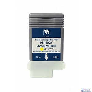 Струйный картридж NV Print PFI-102Y (NV-0898B001) Yellow для Canon ImagePROGRAF iPF500/510/600/610 (130 мл)