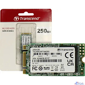Transcend SSD 425S, 250GB, M.2(22x42mm), SATA3, 3D TLC TS250GMTS425S